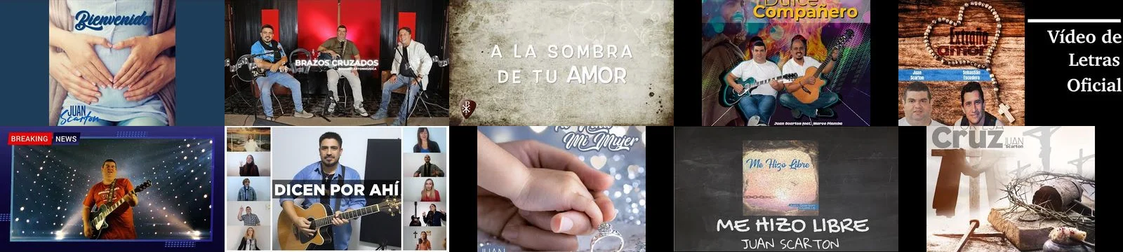 Collage de videos musicales de Juan Scarton